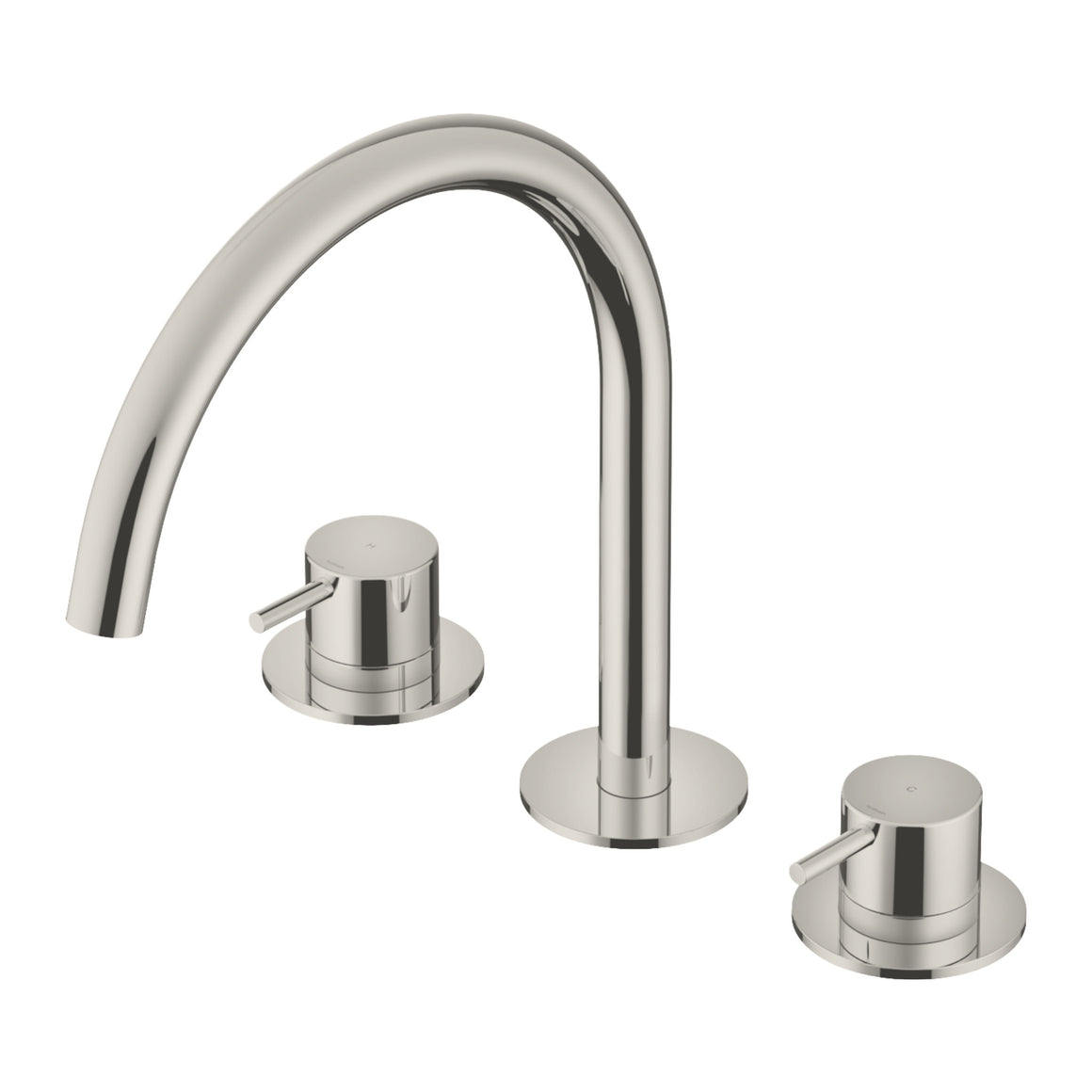Hotbath Cobber CB033 3-gats wastafelmengkraan Geborsteld nikkel productfoto (kleurimpressie)