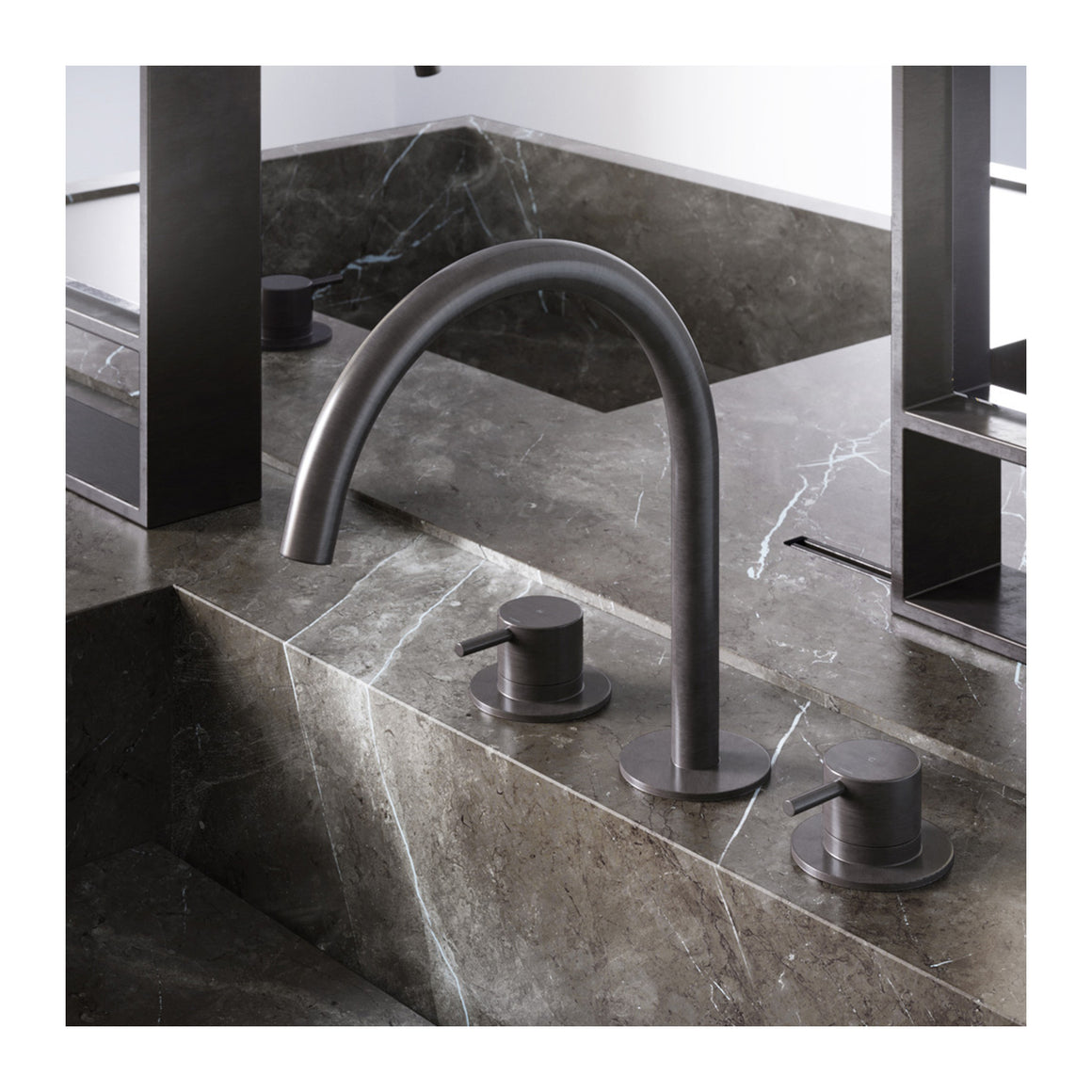 Hotbath Cobber CB033 3-gats wastafelmengkraan Verouderd ijzer productfoto