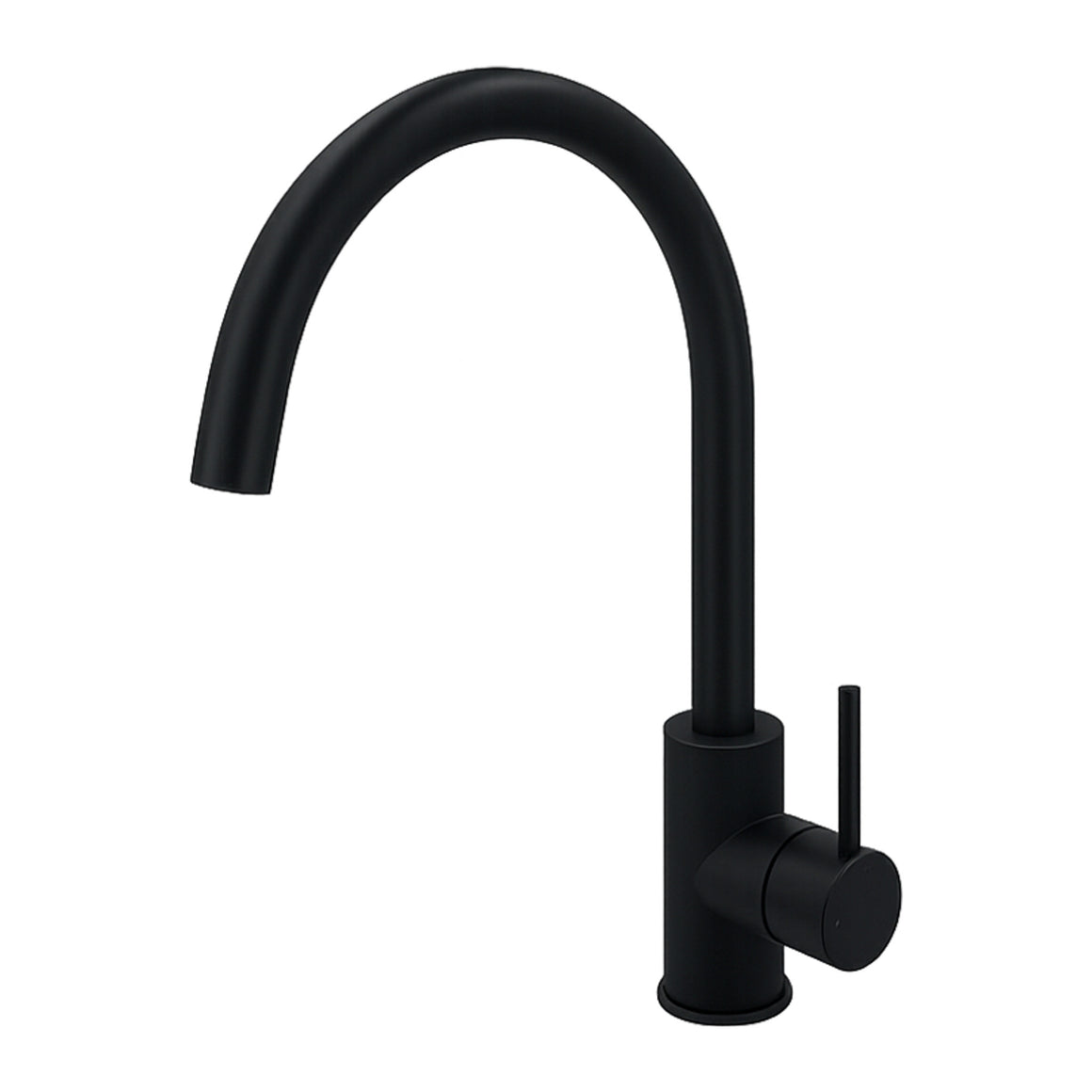 Hotbath Cobber CB040 keukenmengkraan met draaibare gebogen uitloop Geborsteld zwart PVD productfoto