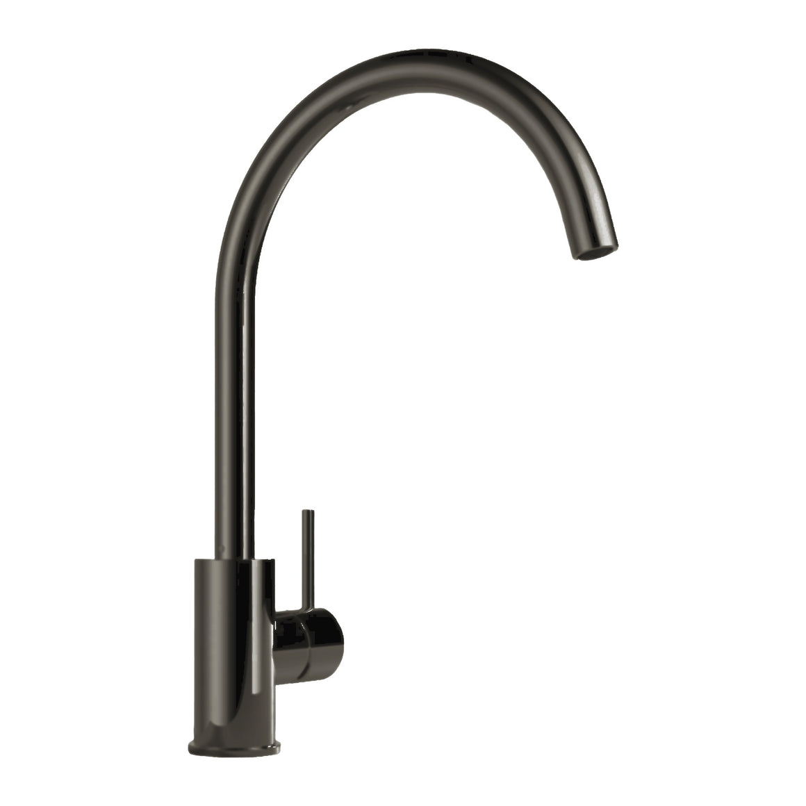 Hotbath Cobber CB040 keukenmengkraan met draaibare gebogen uitloop Verouderd ijzer productfoto (kleurweergave)
