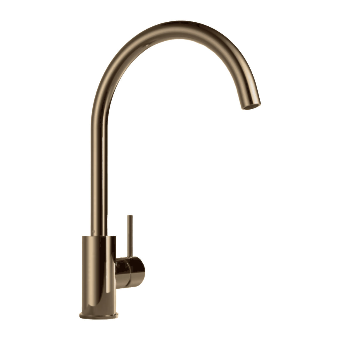 Hotbath Cobber CB040 keukenmengkraan met draaibare gebogen uitloop Verouderd messing productfoto (kleurweergave)
