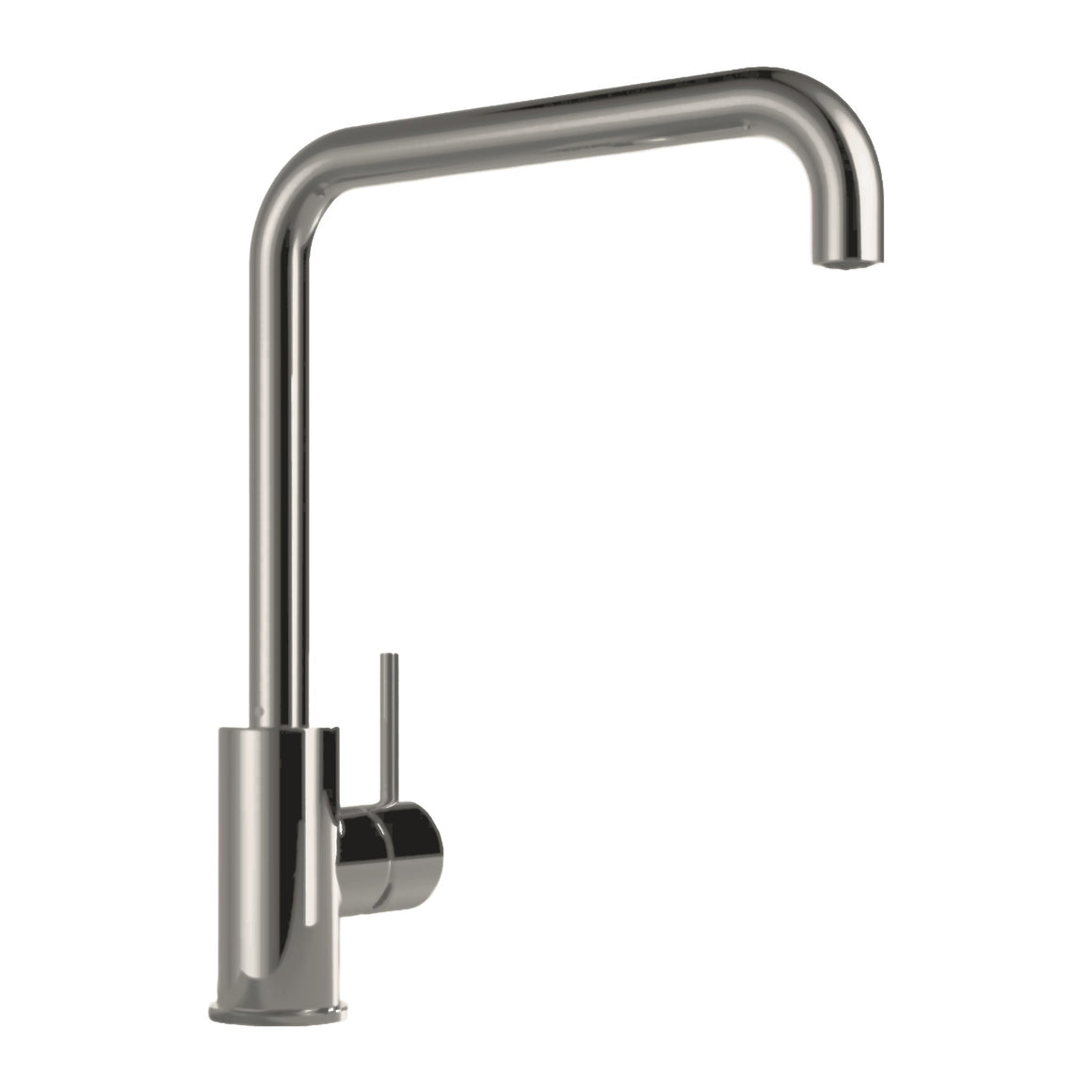 Hotbath Cobber CB041 keukenmengkraan met draaibare rechte uitloop Geborsteld nikkel productfoto (kleurweergave)