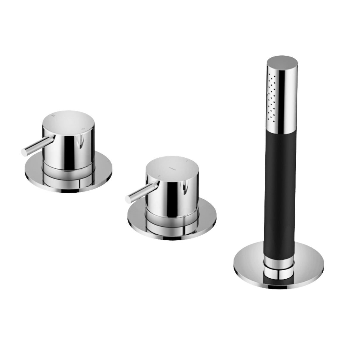 Hotbath Cobber CB075 badrandcombinatie zonder uitloop met handdouche en 2-weg omstel Chroom productfoto