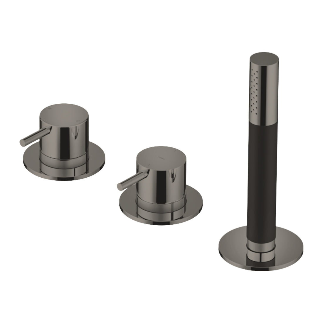 Hotbath Cobber CB075 badrandcombinatie zonder uitloop met handdouche en 2-weg omstel Verouderd ijzer productfoto (kleurimpressie)