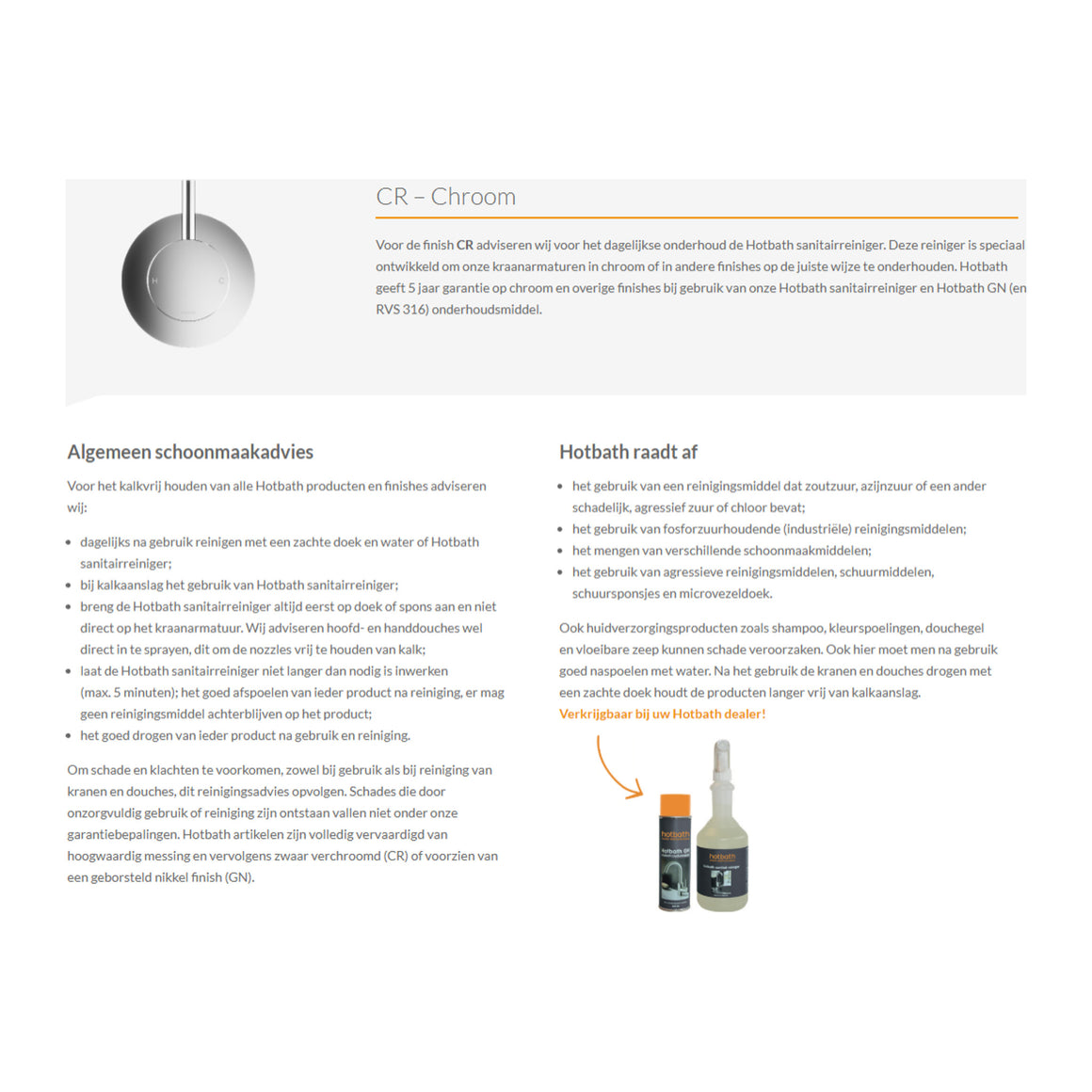 Hotbath Cobber CB094 uitloop voor inbouw wastafelkraan CB005/CB006 Chroom 30 cm productfoto