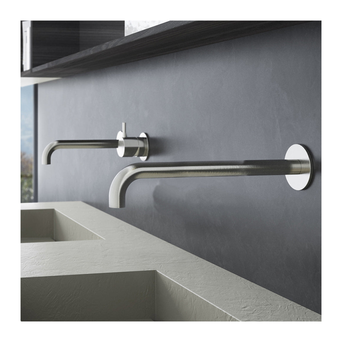 Hotbath Cobber CB095 uitloop voor inbouw wastafelkraan Chroom 25 cm productfoto