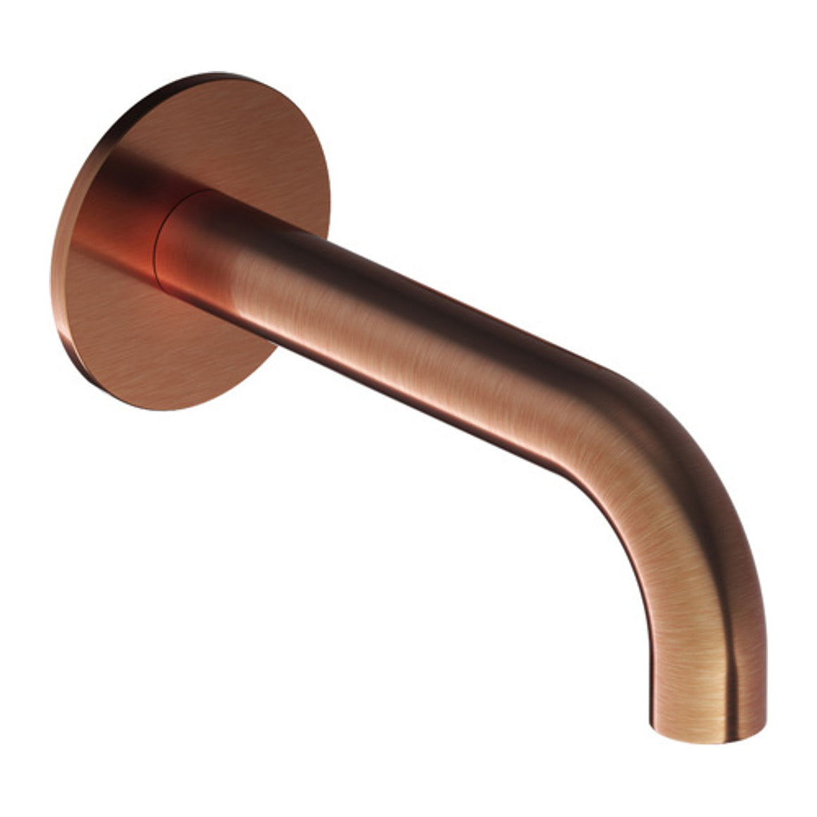 Hotbath Cobber CB095 uitloop voor inbouw wastafelkraan Geborsteld koper PVD 15 cm productfoto