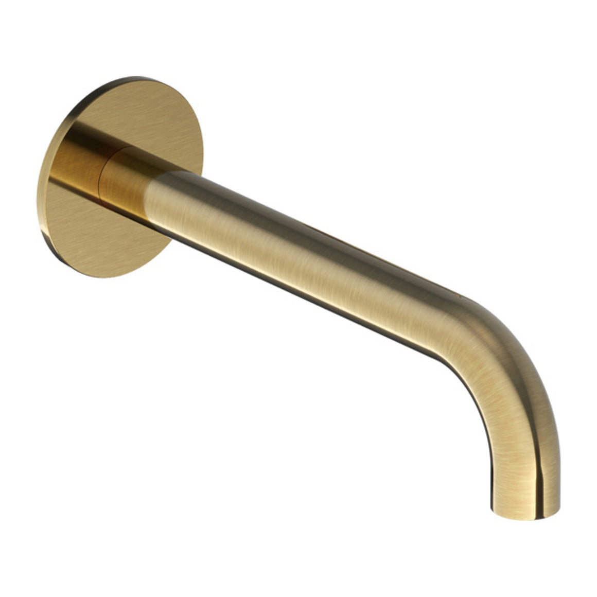 Hotbath Cobber CB095 uitloop voor inbouw wastafelkraan Geborsteld messing 18 cm productfoto