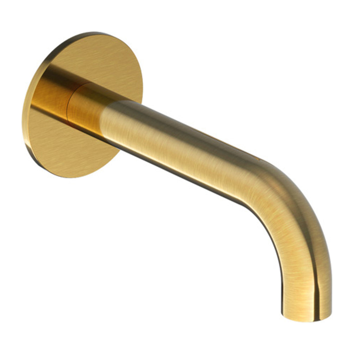 Hotbath Cobber CB095 uitloop voor inbouw wastafelkraan Geborsteld messing PVD 15 cm productfoto