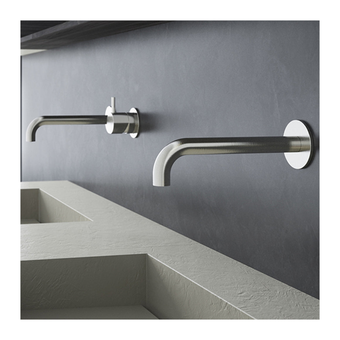Hotbath Cobber CB095 uitloop voor inbouw wastafelkraan Geborsteld nikkel 15 cm productfoto