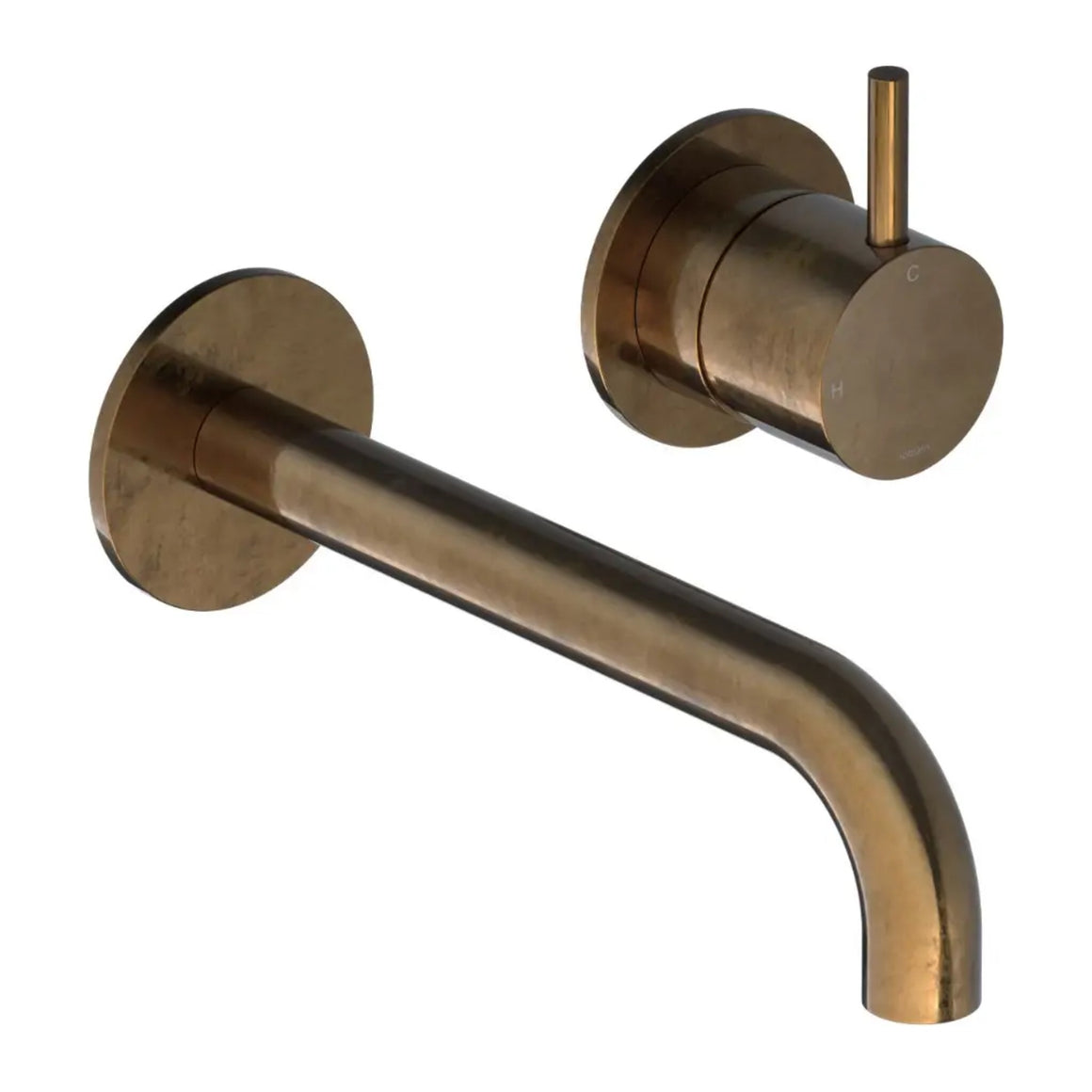 Hotbath Cobber CB105 inbouw wastafelkraan 2-gats uitloop 18 cm verouderd messing productfoto