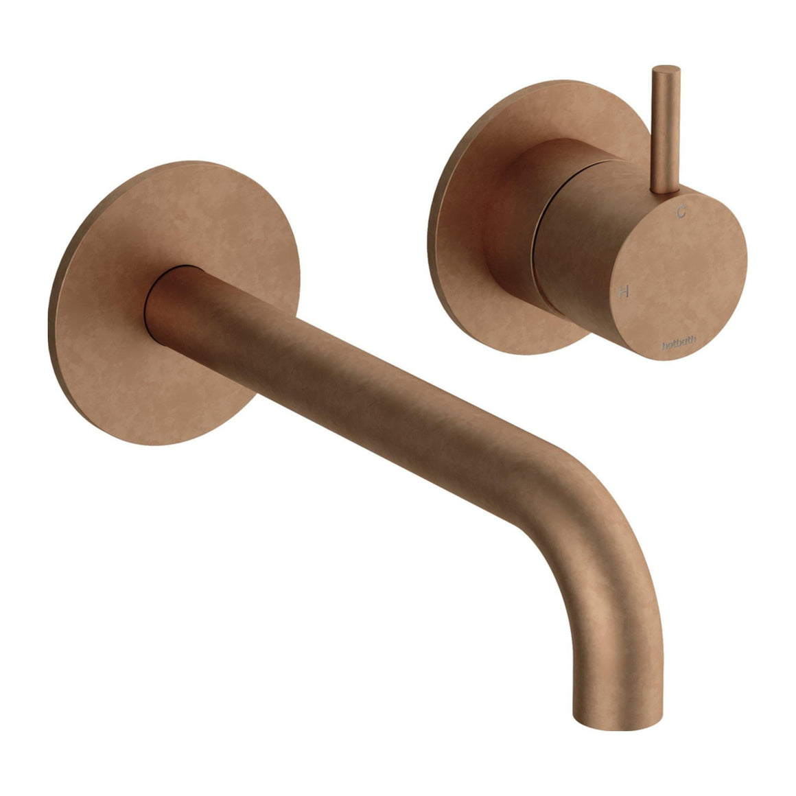 Hotbath Cobber CB105 inbouw wastafelkraan 2-gats uitloop 18 cm verouderd messing productfoto