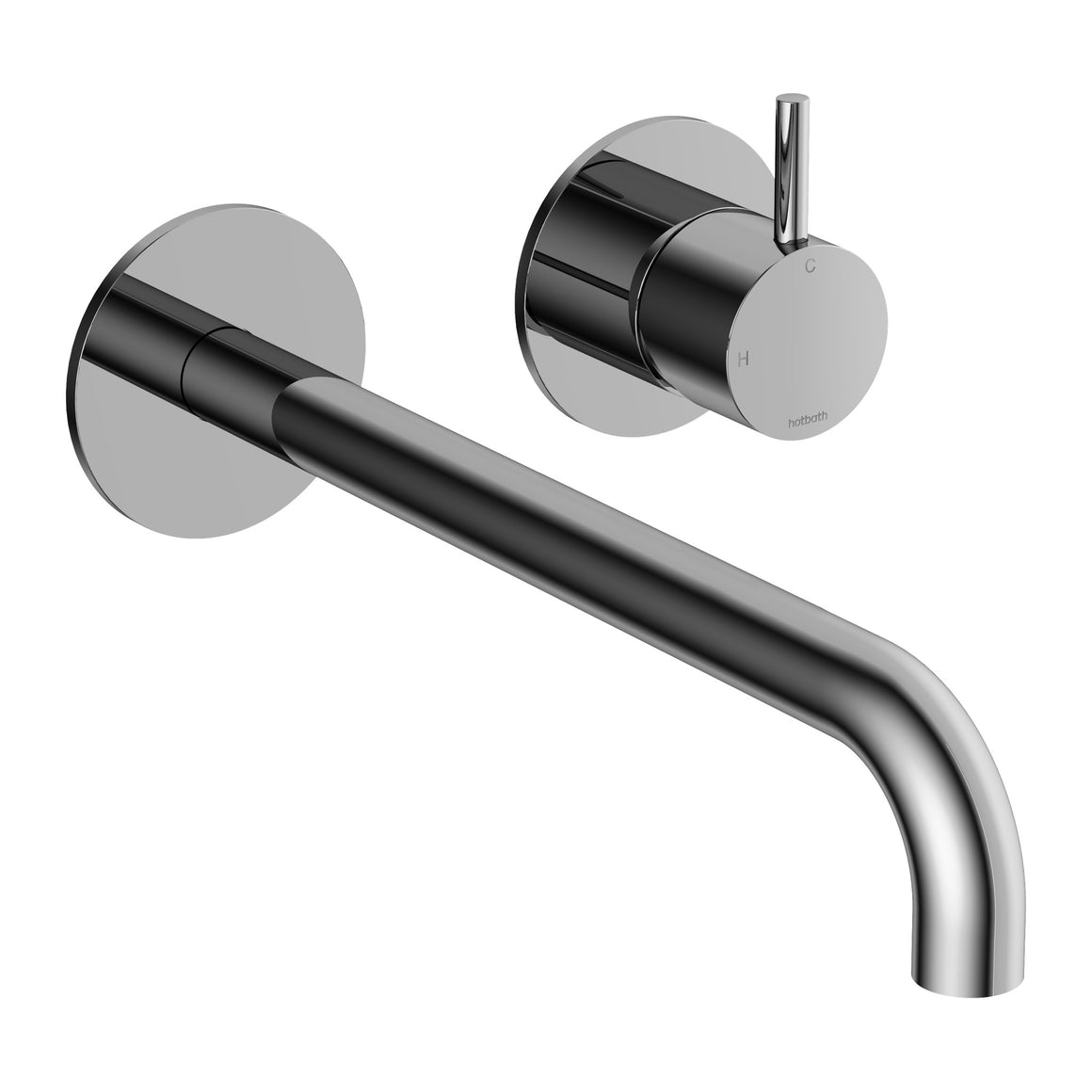 Hotbath Cobber CB105EXT25 inbouw wastafelmengkraan 2-gats met 25 cm uitloop Chroom productfoto