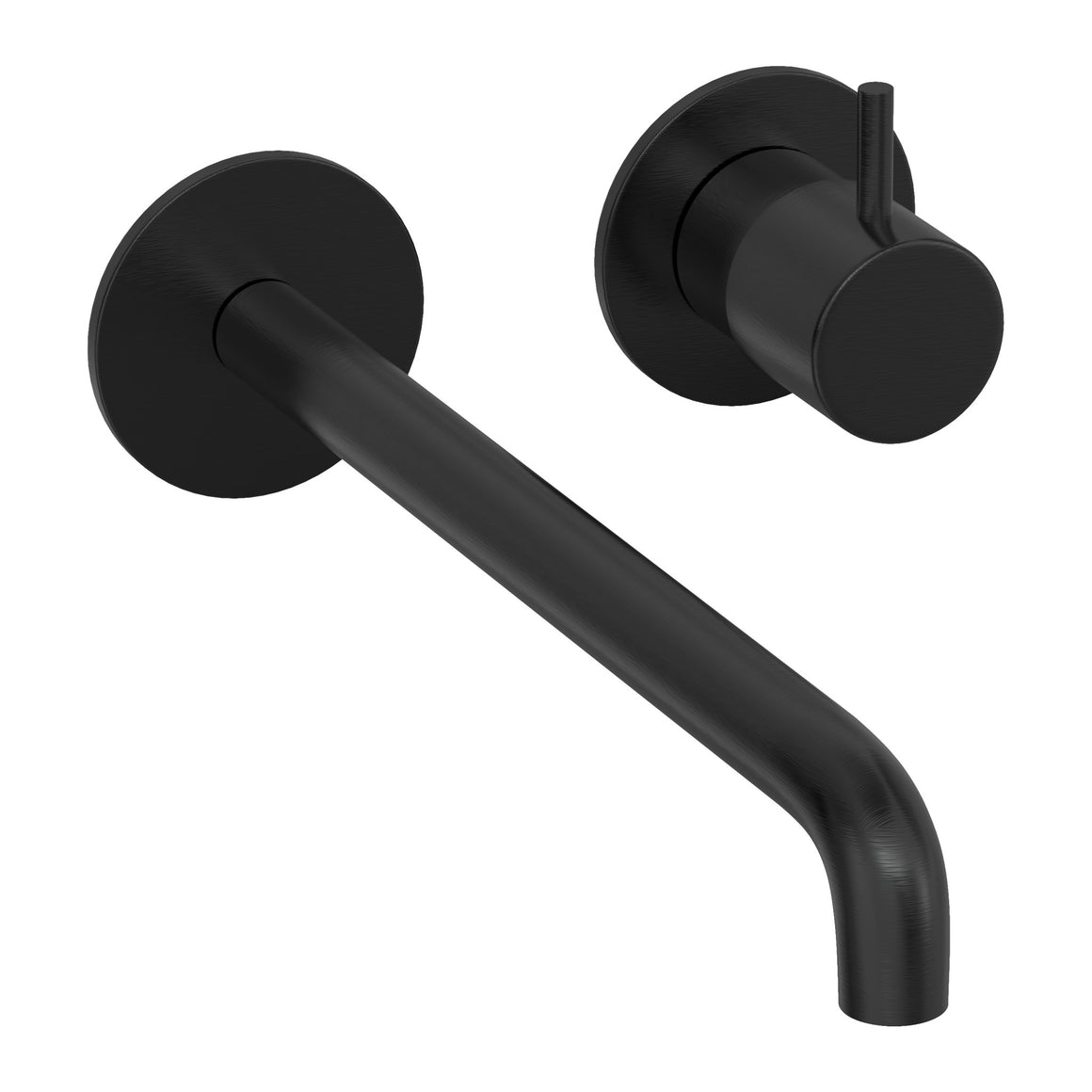 Hotbath Cobber CB105EXT25 inbouw wastafelmengkraan 2-gats met 25 cm uitloop Geborsteld zwart PVD productfoto