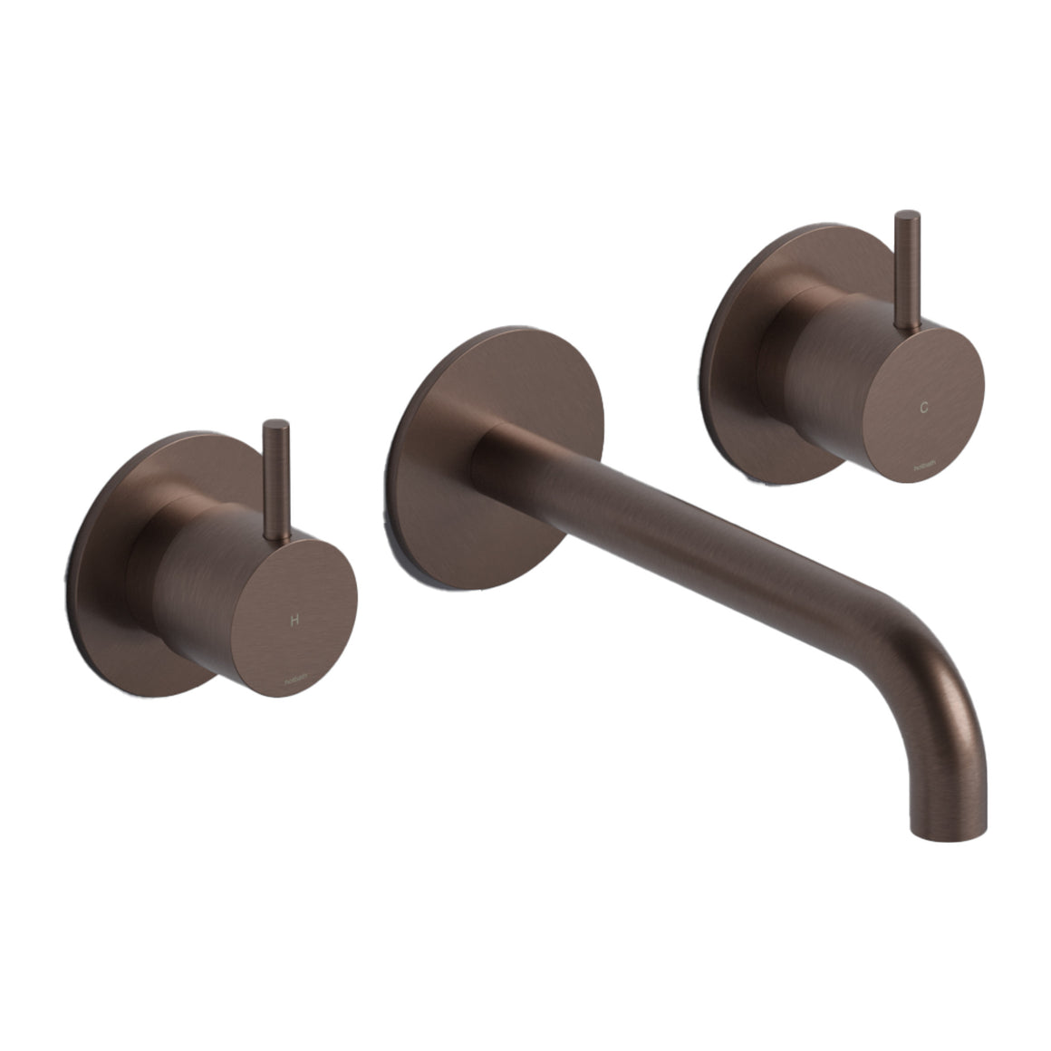 Hotbath Cobber CB105T inbouw wastafelmengkraan 3-gats Geborsteld koper PVD 18 cm productfoto