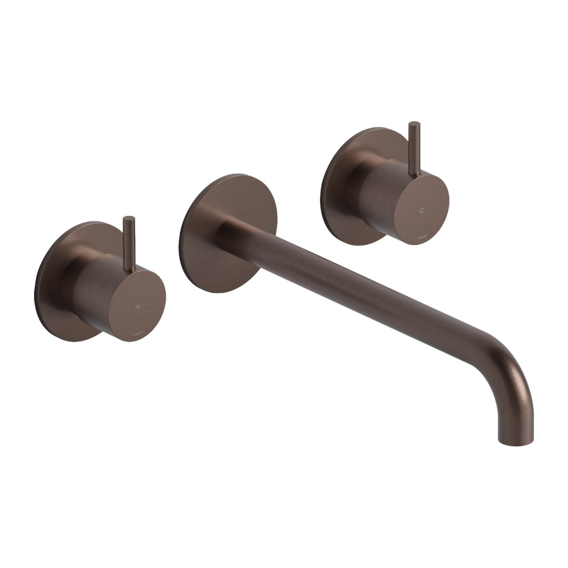 Hotbath Cobber CB105T inbouw wastafelmengkraan 3-gats Geborsteld koper PVD 25 cm productfoto