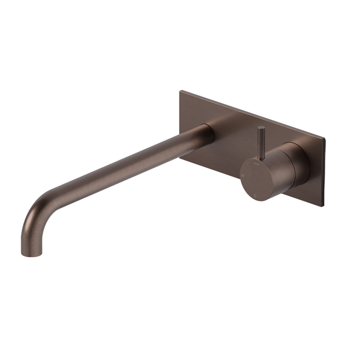 Hotbath Cobber CB106 inbouw wastafelmengkraan met achterplaat Geborsteld koper PVD 25 cm productfoto