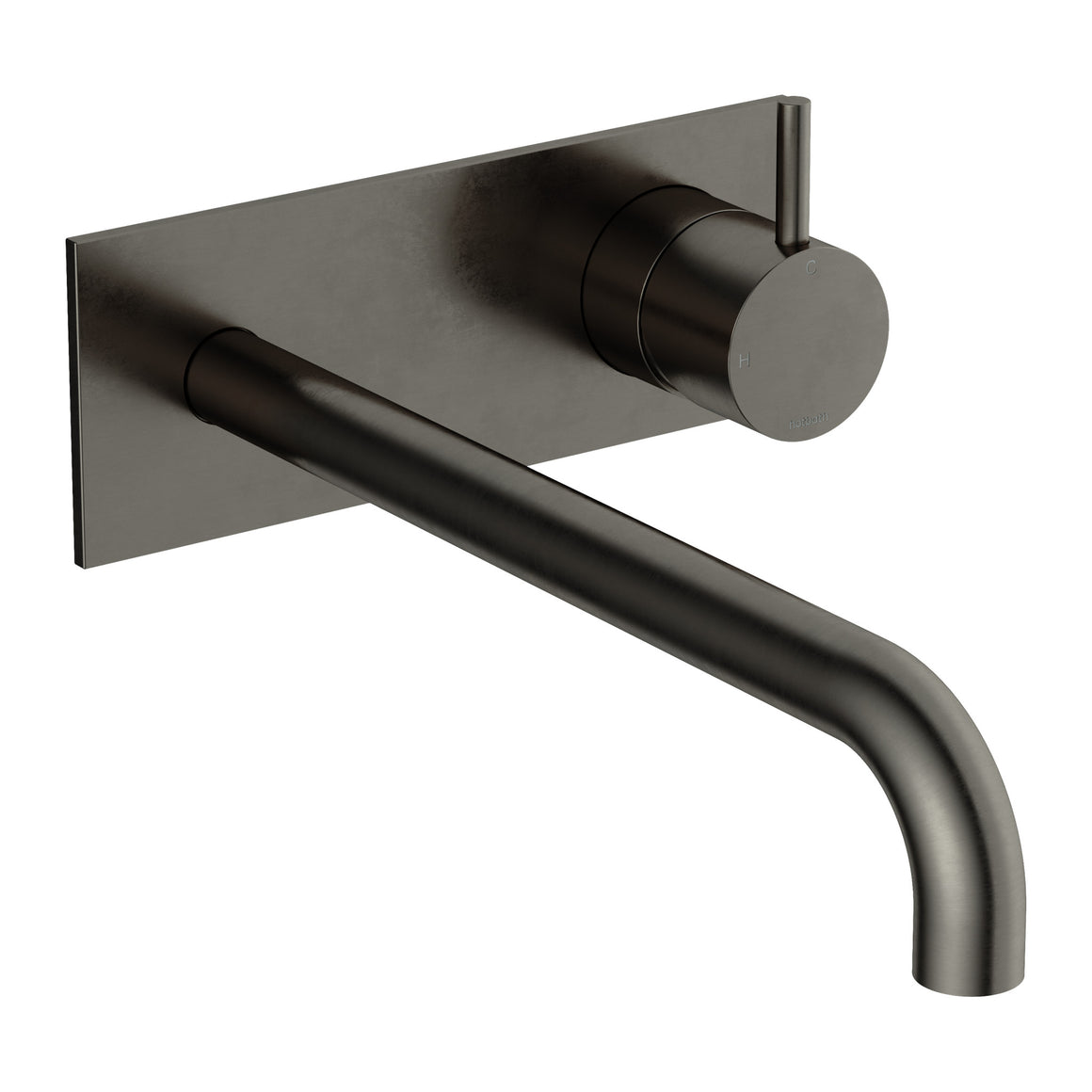 Hotbath Cobber CB106 inbouw wastafelmengkraan met achterplaat Verouderd ijzer 25 cm productfoto