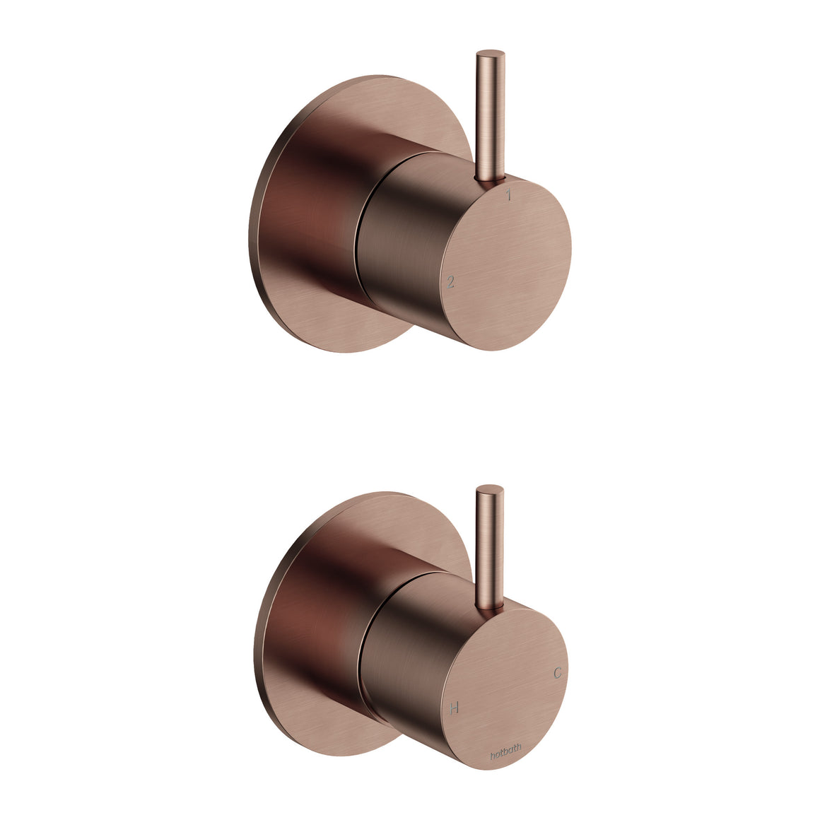 Hotbath Cobber CB129 inbouw douchemengkraan met 2-weg omstel Geborsteld koper PVD productfoto