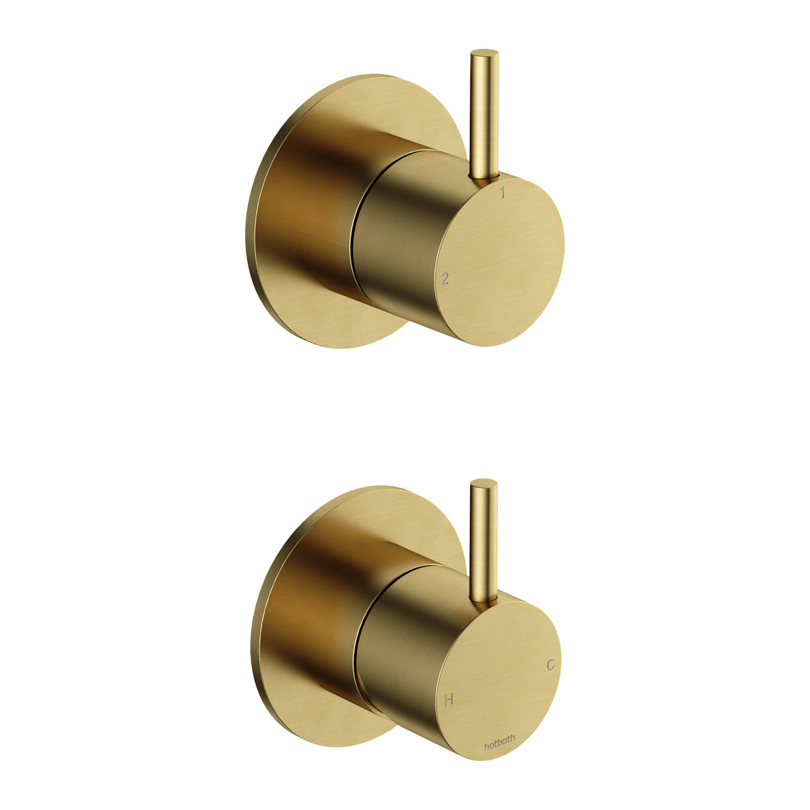 Hotbath Cobber CB129 inbouw douchemengkraan met 2-weg omstel Geborsteld messing PVD productfoto