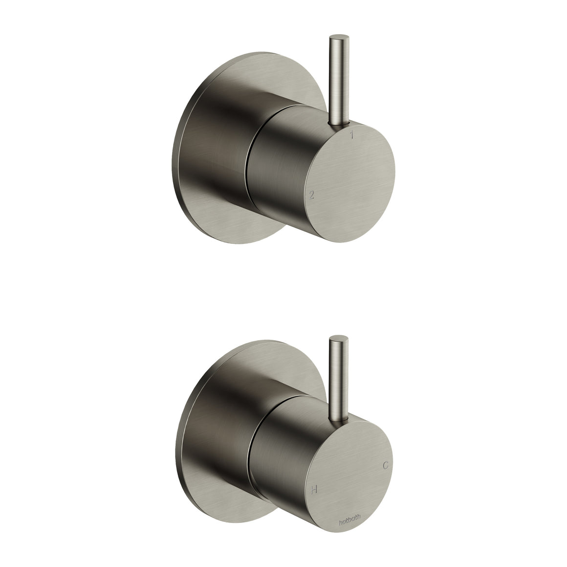 Hotbath Cobber CB129 inbouw douchemengkraan met 2-weg omstel Geborsteld nikkel productfoto
