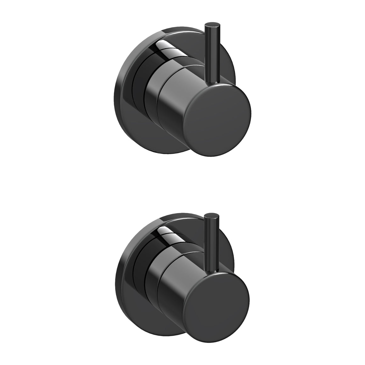 Hotbath Cobber CB129 inbouw douchemengkraan met 2-weg omstel Gepolijst zwart PVD productfoto