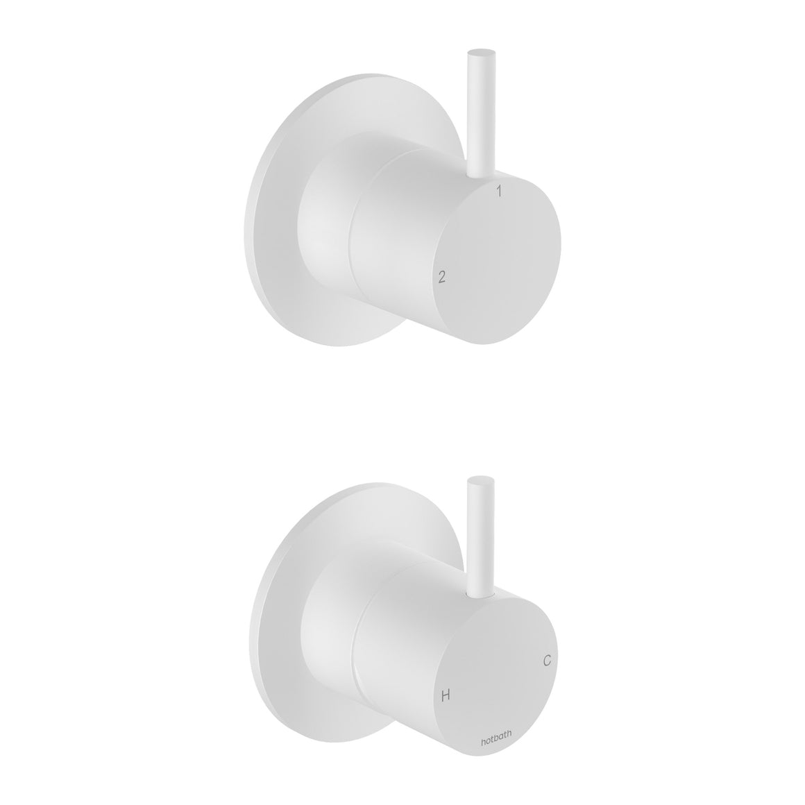 Hotbath Cobber CB129 inbouw douchemengkraan met 2-weg omstel Mat wit productfoto