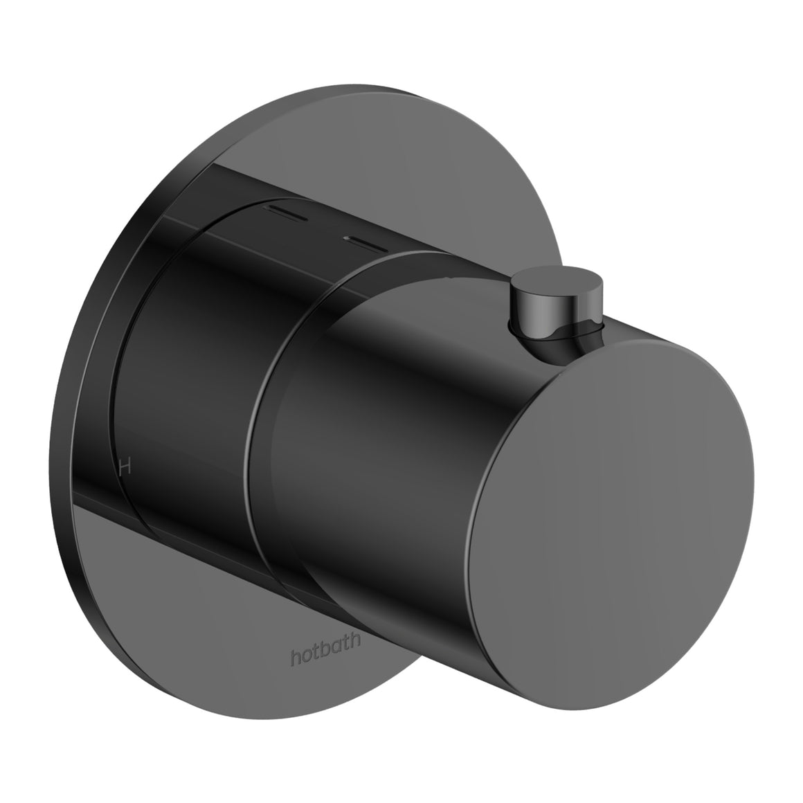 Hotbath Cobber CB7001 inbouw thermostaat Cobber 70 Gepolijst zwart PVD productfoto (kleurimpressie)