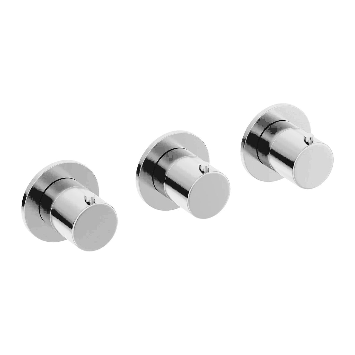 Hotbath Cobber CB7067 inbouw douchethermostaat met 2 stopkranen (afbouwdeel) Chroom productfoto (kleurweergave)