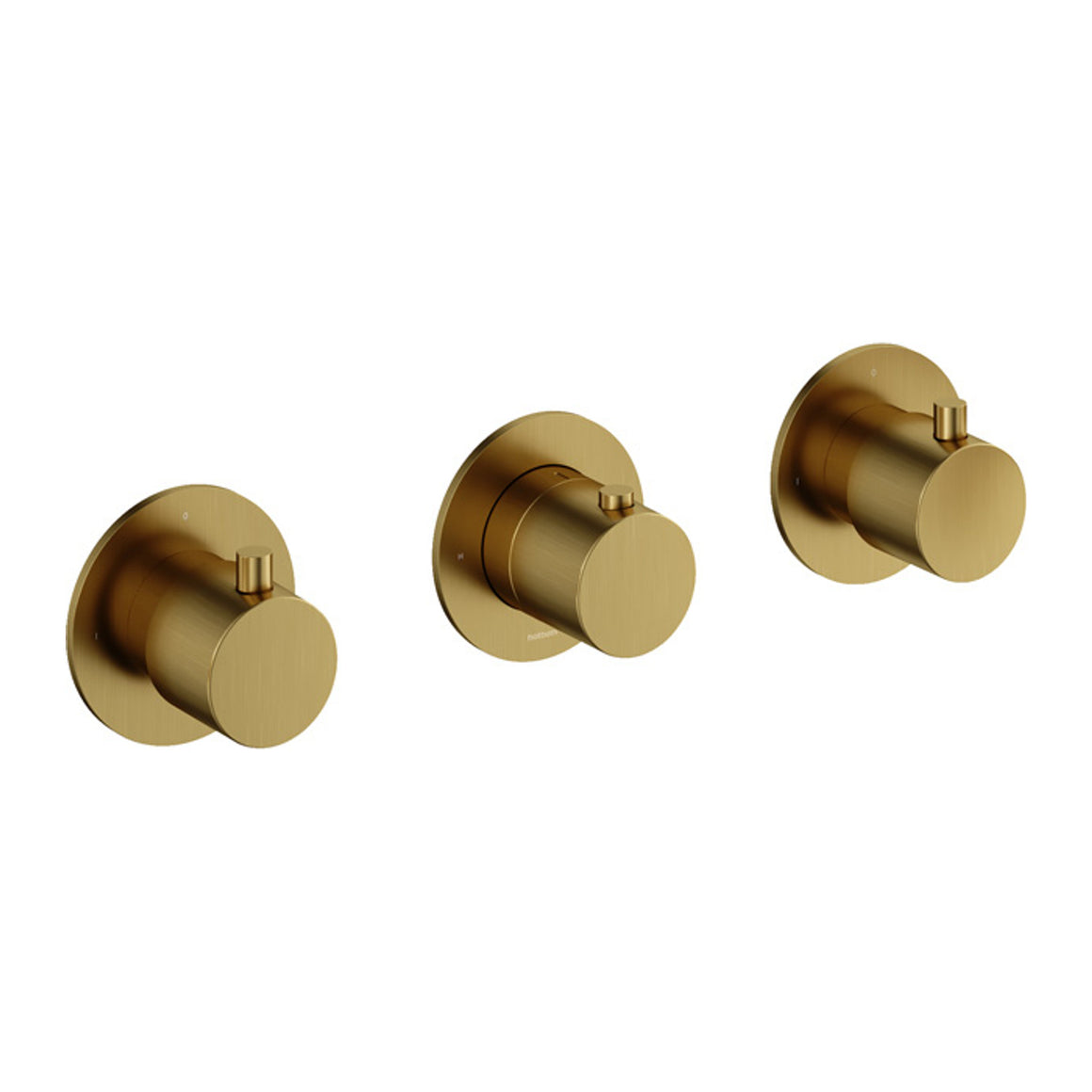 Hotbath Cobber CB7067 inbouw douchethermostaat met 2 stopkranen Geborsteld messing PVD productfoto