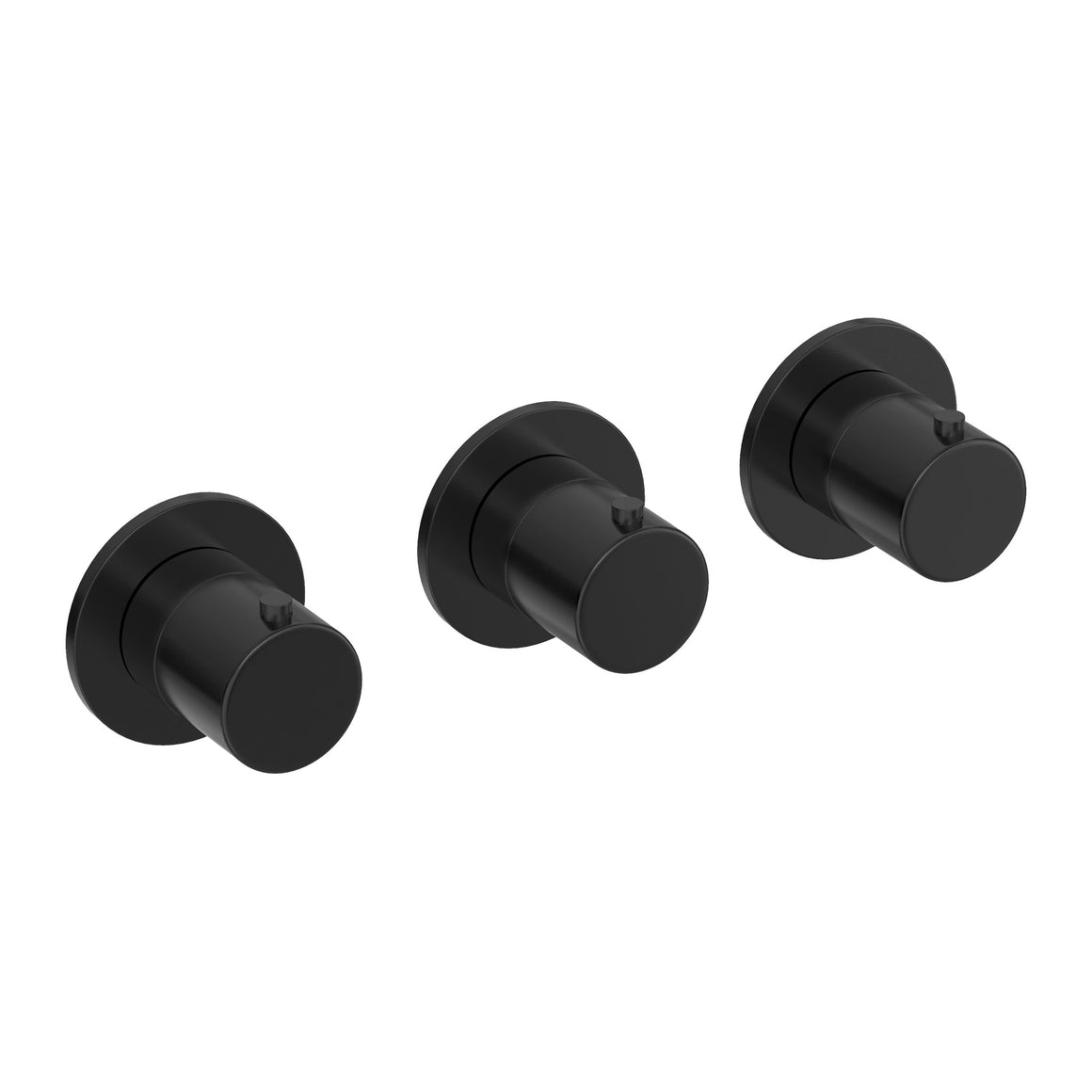 Hotbath Cobber CB7067 inbouw douchethermostaat met 2 stopkranen Geborsteld zwart PVD productfoto