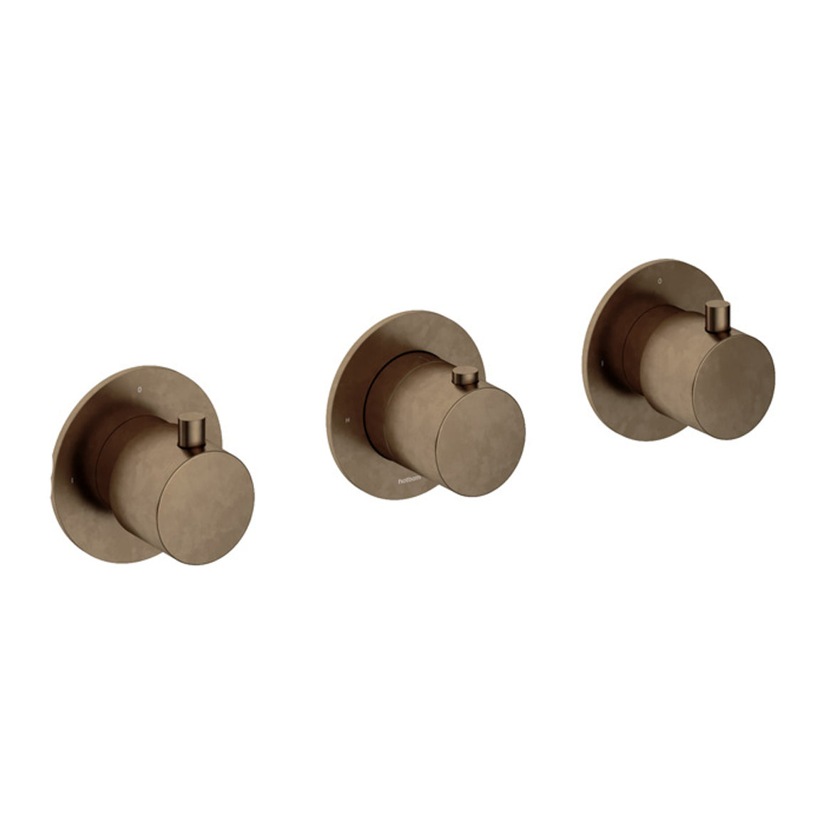 Hotbath Cobber CB7067 inbouw douchethermostaat met 2 stopkranen Verouderd messing productfoto