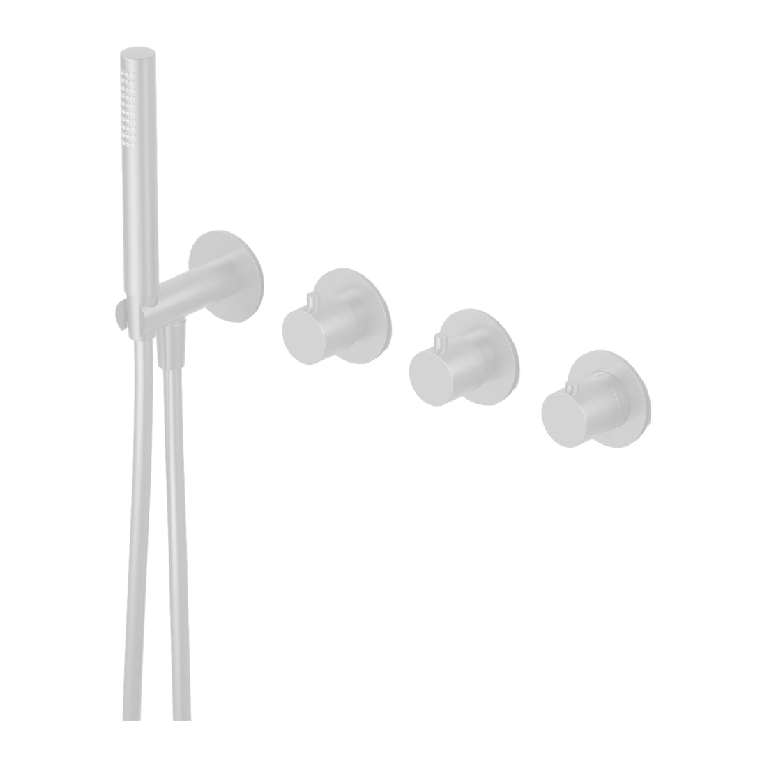 Hotbath Cobber CB7071 inbouw bad/douchethermostaat met 2 stopkranen zonder uitloop Mat wit productfoto (kleurimpressie)