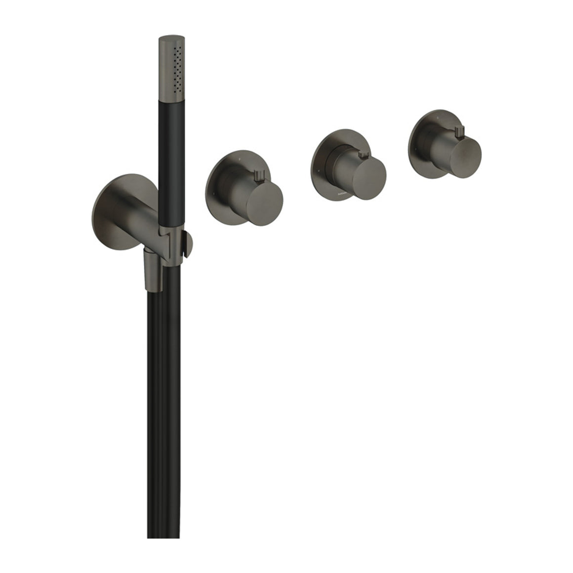 Hotbath Cobber CB7071 inbouw bad/douchethermostaat met 2 stopkranen zonder uitloop Verouderd ijzer productfoto