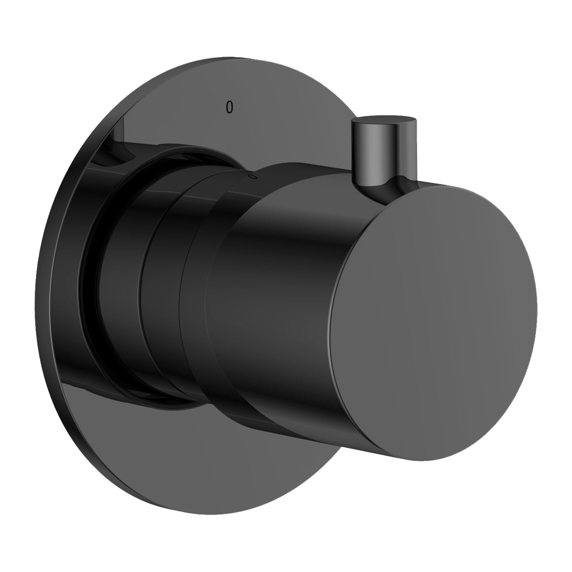Hotbath Cobber CB7080 inbouw 2-weg omstel met stopfunctie Gepolijst zwart PVD productfoto (kleurimpressie)