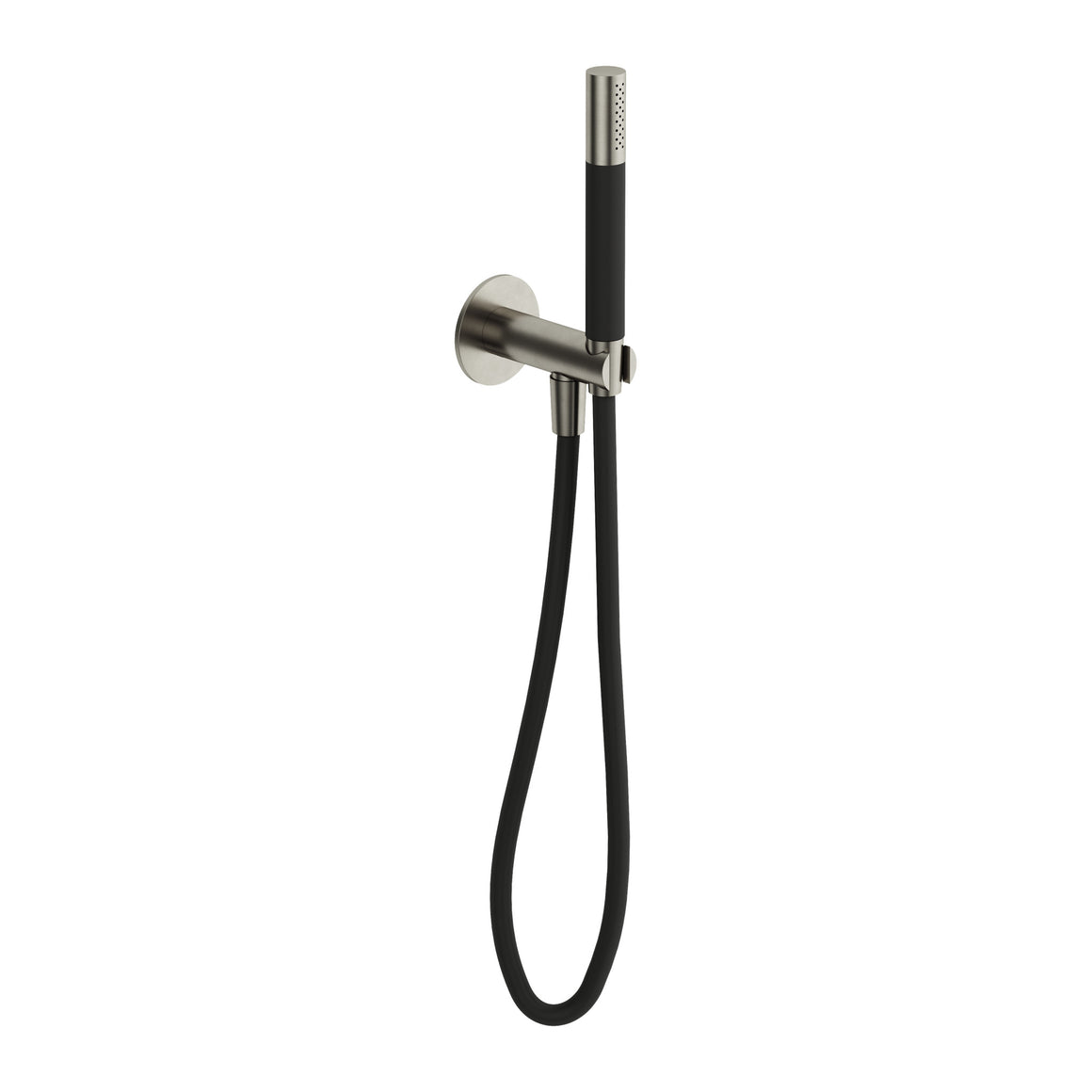Hotbath Cobber CB7501 handdoucheset met wanduitlaat en doucheslang 150 cm Geborsteld nikkel productfoto