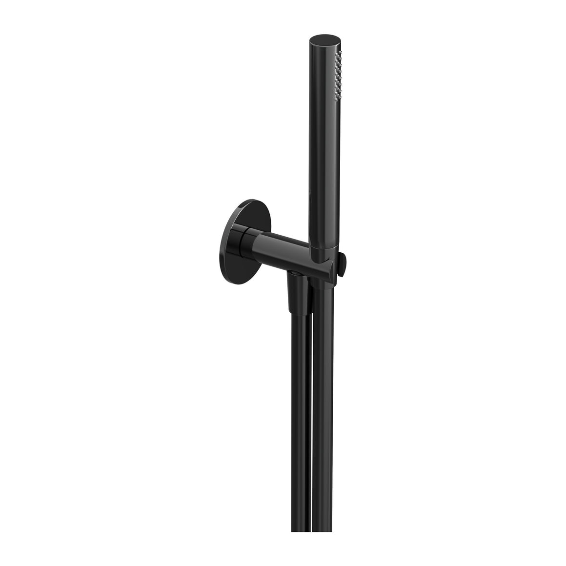 Hotbath Cobber CB7501 handdoucheset met wanduitlaat en doucheslang 150 cm Gepolijst zwart PVD productfoto