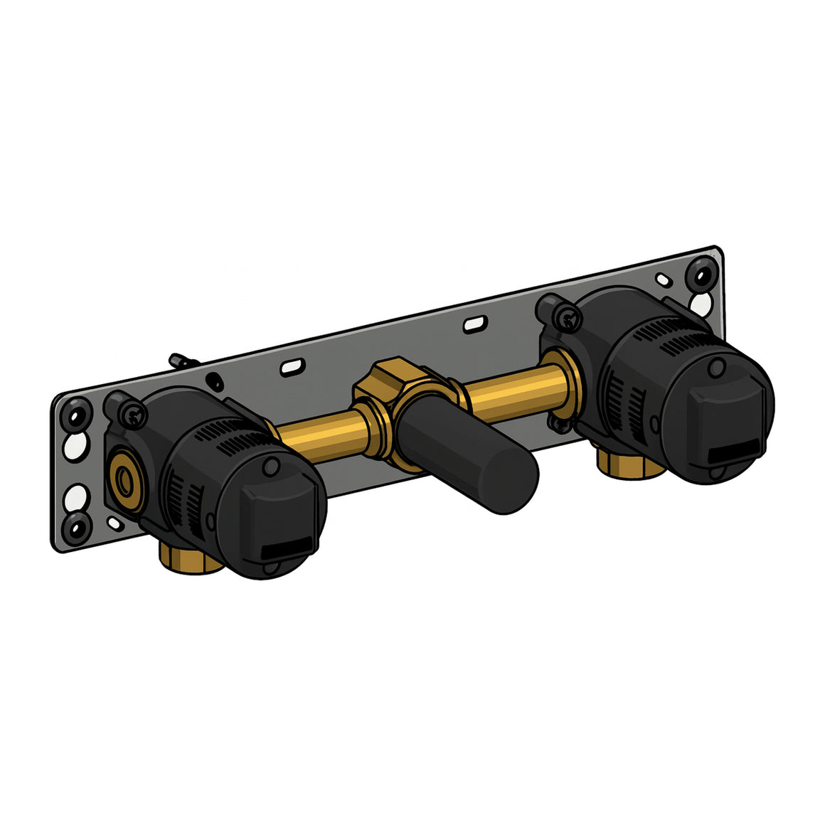 Hotbath Cobber HBCB105T inbouwdeel voor 3-gats inbouw wastafelkraan C105T/CB105T/CB106T productfoto