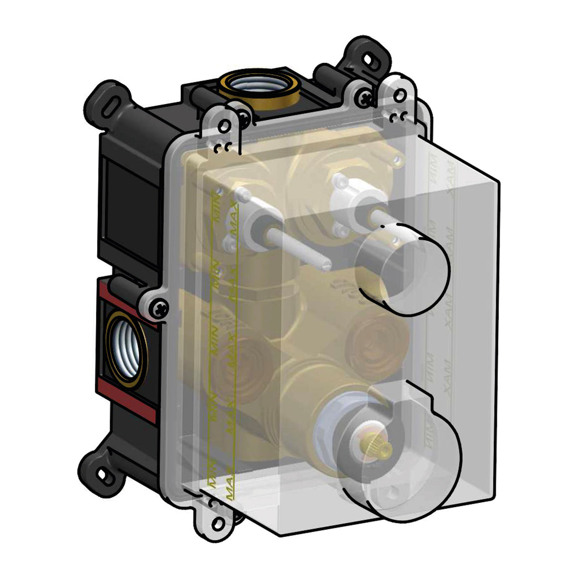 Hotbath Cobber HBPB009 inbouwdeel voor thermostaat met 2 pushbuttons productfoto