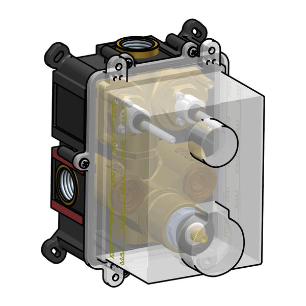 Hotbath Cobber HBPB009 inbouwdeel voor thermostaat met 2 pushbuttons