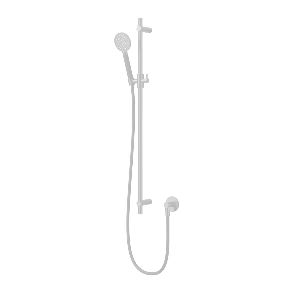 Hotbath Cobber M308 glijstangset 90 cm met wandaansluitbocht, doucheslang en ronde handdouche Mat wit productfoto (kleurimpressie)