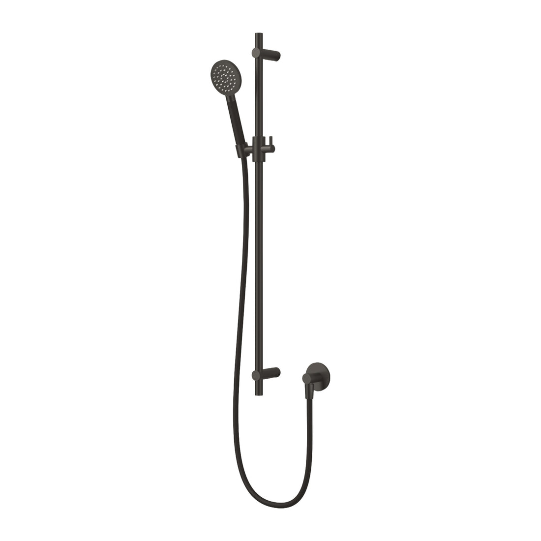 Hotbath Cobber M308 glijstangset 90 cm met wandaansluitbocht, doucheslang en ronde handdouche Verouderd ijzer productfoto (kleurimpressie)