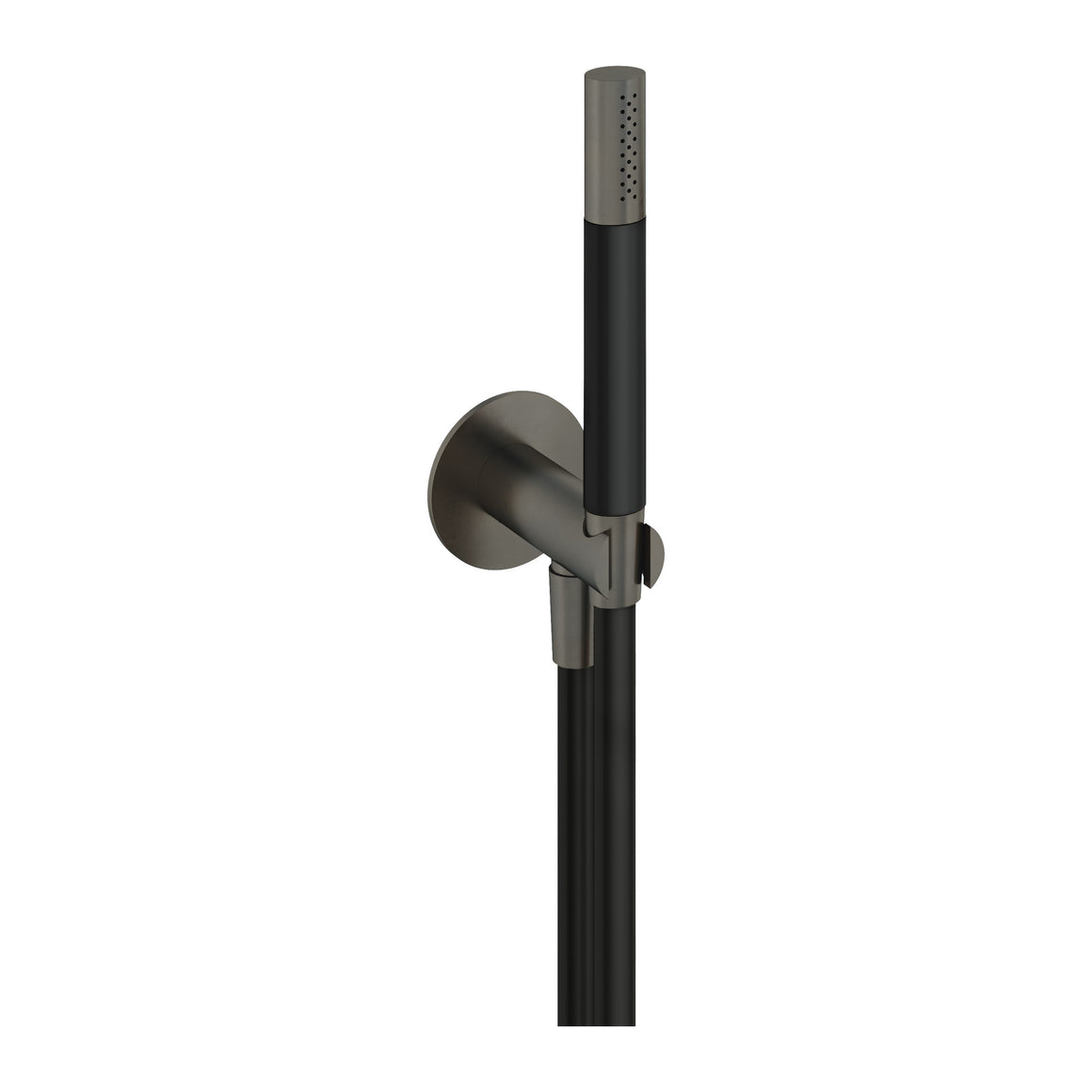 Hotbath Cobber M440 handdoucheset met wandhouder, wanduitlaat en doucheslang (staafhanddouche) Verouderd ijzer productfoto