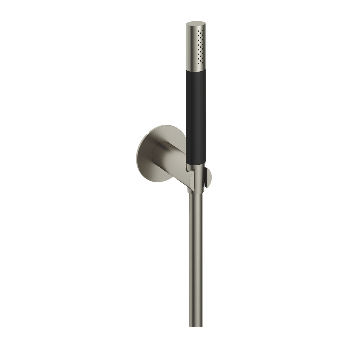 Hotbath Cobber M443 handdoucheset met wandhouder en doucheslang (staafhanddouche) Geborsteld nikkel productfoto