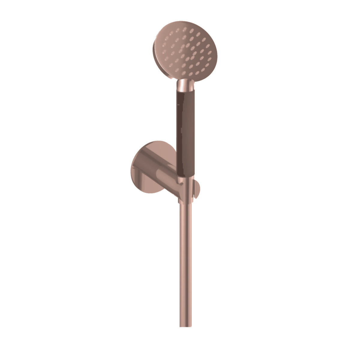 Hotbath Cobber M444 handdoucheset met wandhouder en doucheslang (ronde handdouche) Geborsteld koper PVD productfoto (kleurweergave)
