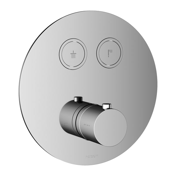 Hotbath Cobber PB009 inbouw thermostaat rond met 2 pushbuttons (afbouwdeel)