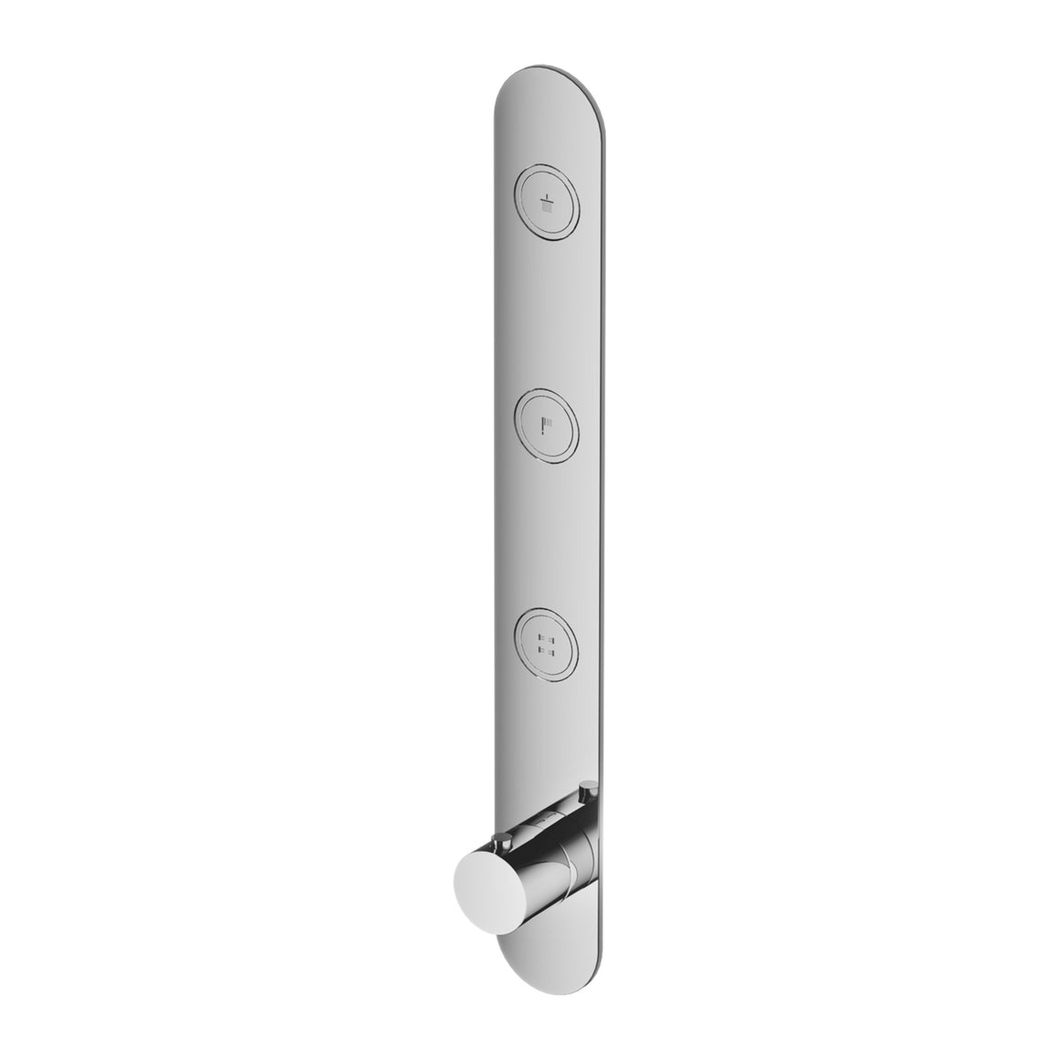Hotbath Cobber PB050 inbouw thermostaat verticaal met 3 pushbuttons Mat wit productfoto