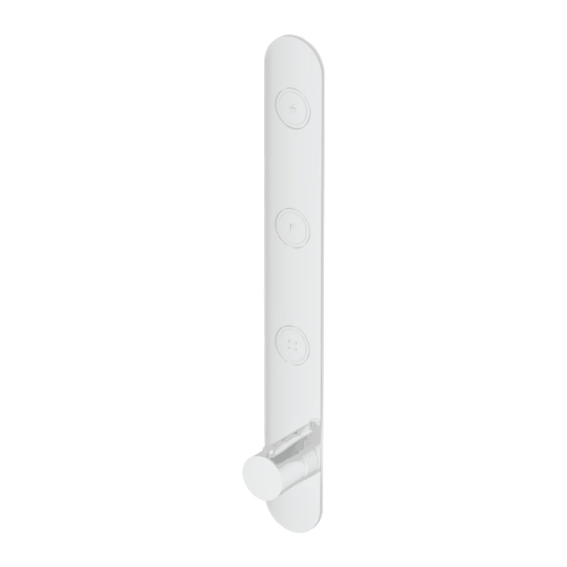 Hotbath Cobber PB050 inbouw thermostaat verticaal met 3 pushbuttons (afbouwdeel) Mat wit productfoto (kleurweergave)