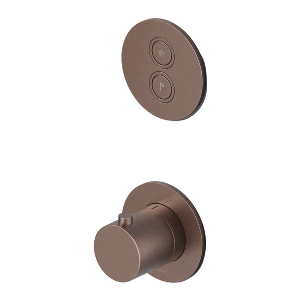 Hotbath Cobber PB7009 inbouw thermostaat met 2 pushbuttons (afbouwdeel)