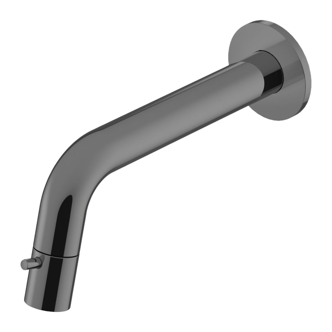 Hotbath Cobber UW001 fonteinkraan wandmodel, inkortbaar Gepolijst zwart PVD productfoto (kleurimpressie)
